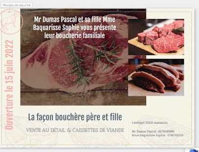 Sas La Facon Bouchere Pere Et Fille, Boucherie à Maransin