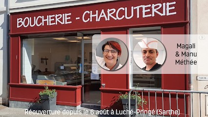 Emmanuel Méthée, Boucherie à Luché-Pringé